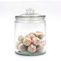 2 Set Glass Storage Canister, 1/2 Gallon Clear Jar With Clear Glass Lid for Storage By Easeen